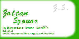 zoltan szomor business card